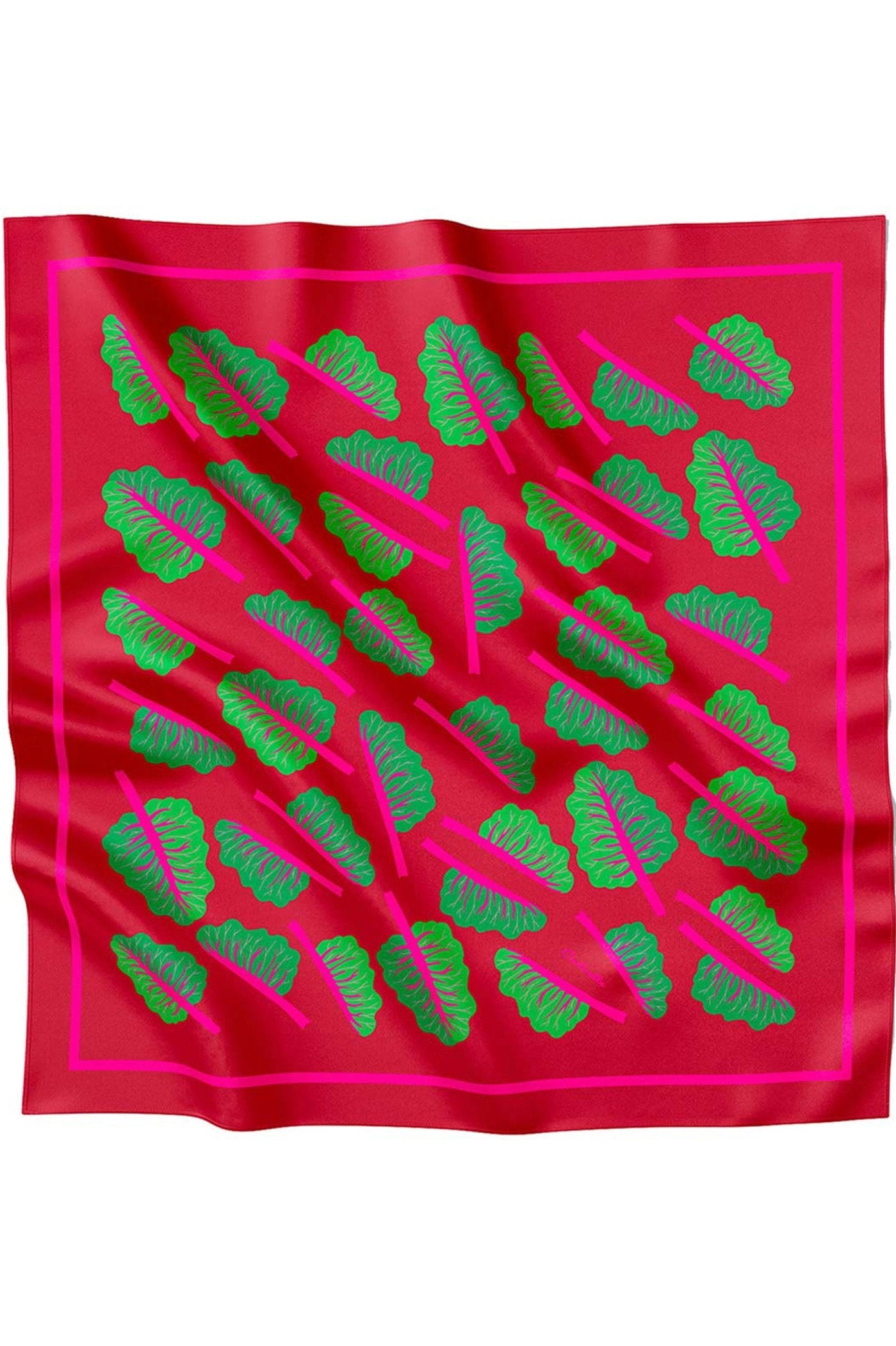 Cotton Silk Bandana, Glowing Chard