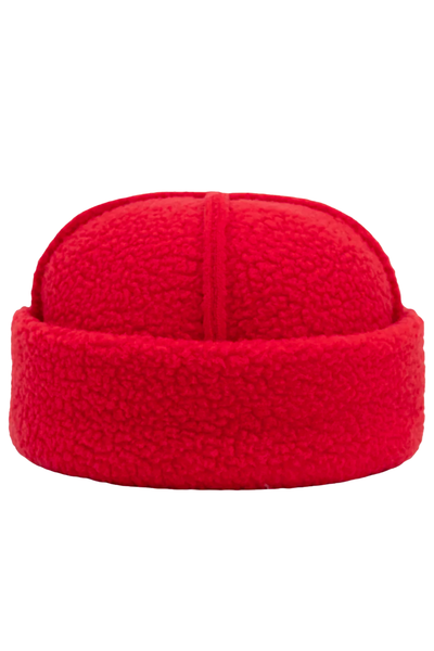 Sherpa Fleece Toque, Red