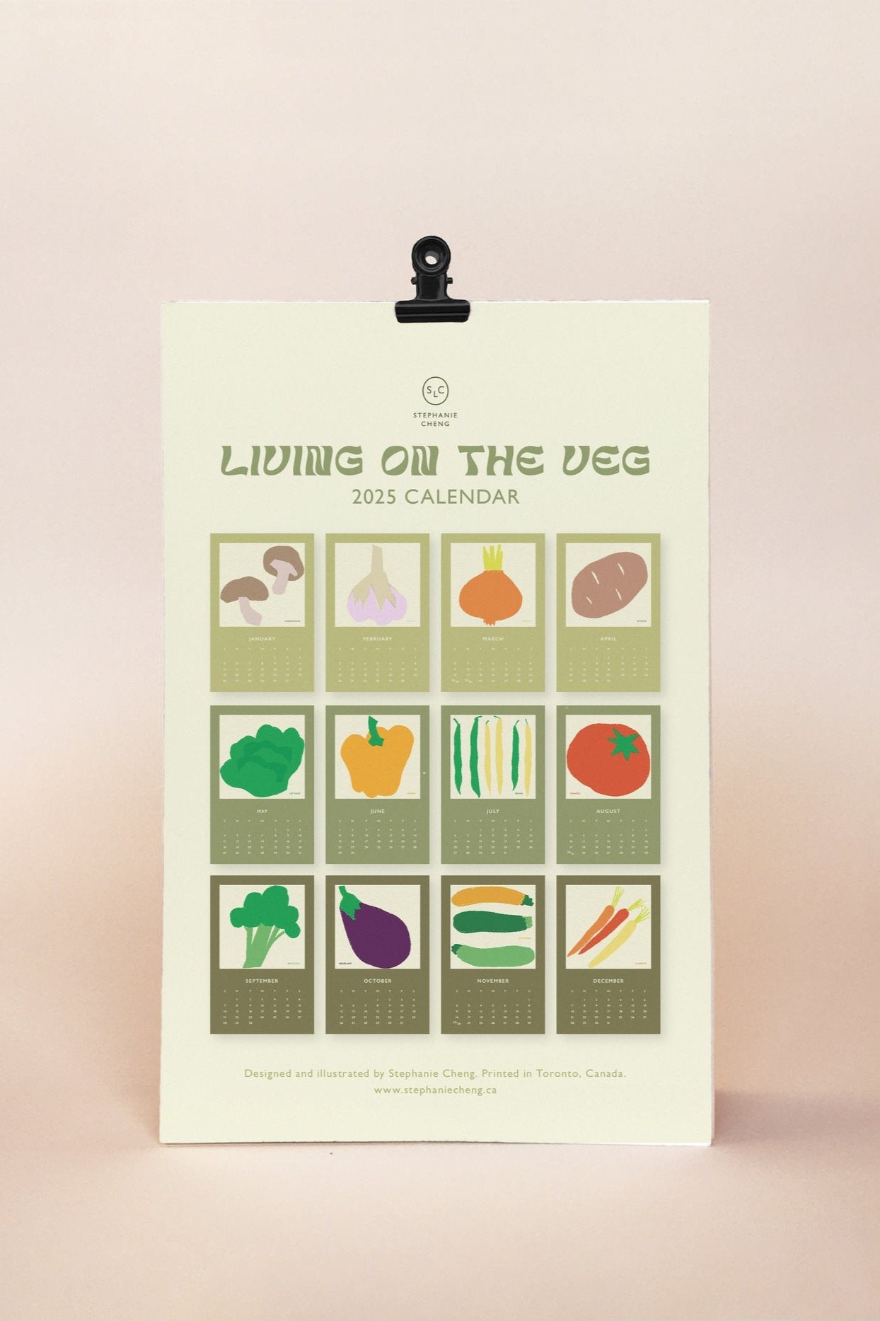 Living on the Veg 2025 Desk Calendar