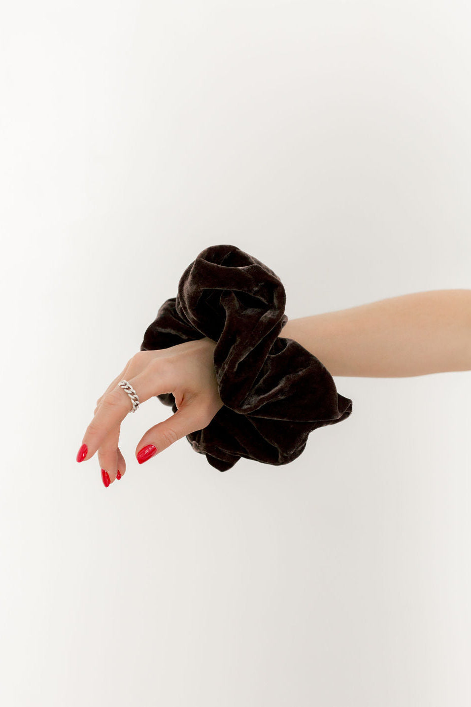 Oversized Velvet Scrunchie, Eclipse Velvet