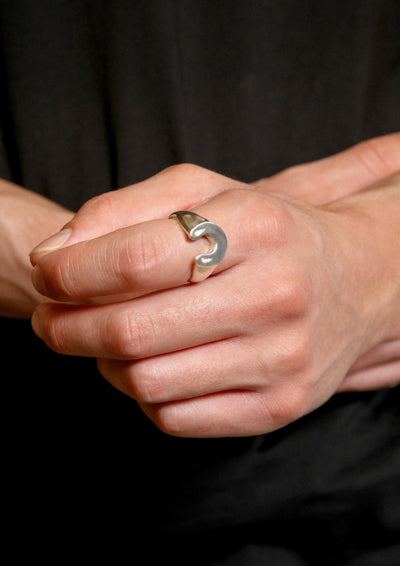 Horseshoe Signet Ring, Silver