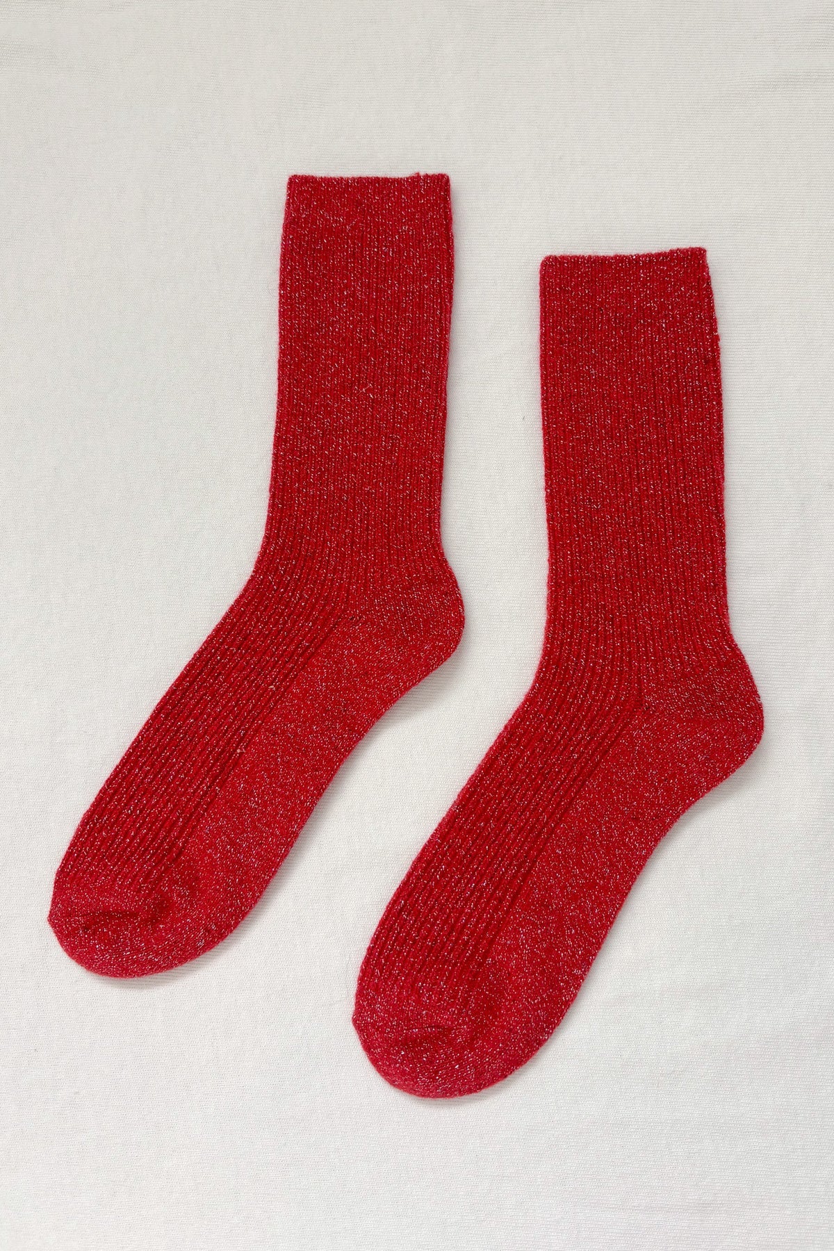 Winter Sparkle Socks, Poinsettia