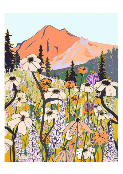 Wildflower Mountain Print