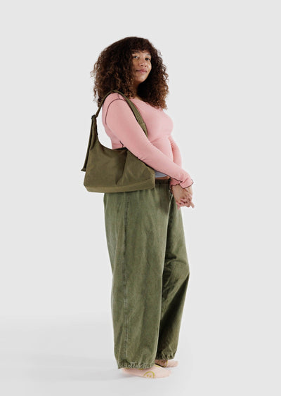 Nylon Shoulder Bag, Seaweed