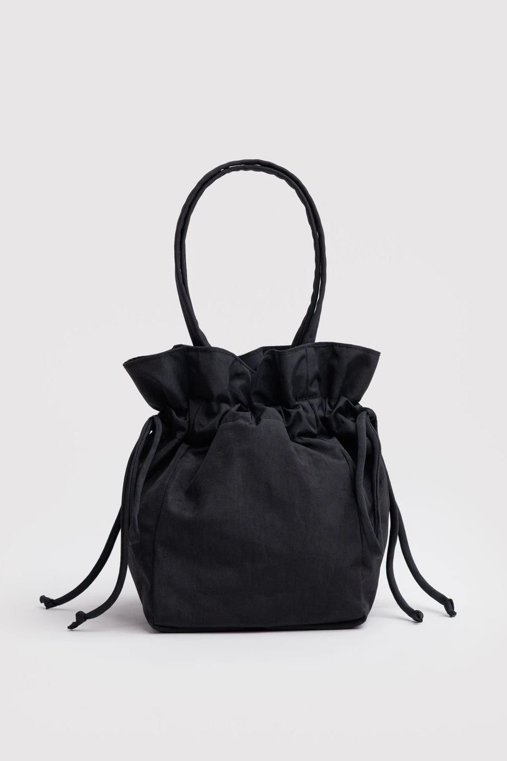 Nylon Drawstring Bag, Black