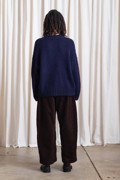 Loose Barrel Pant, Chocolate Corduroy