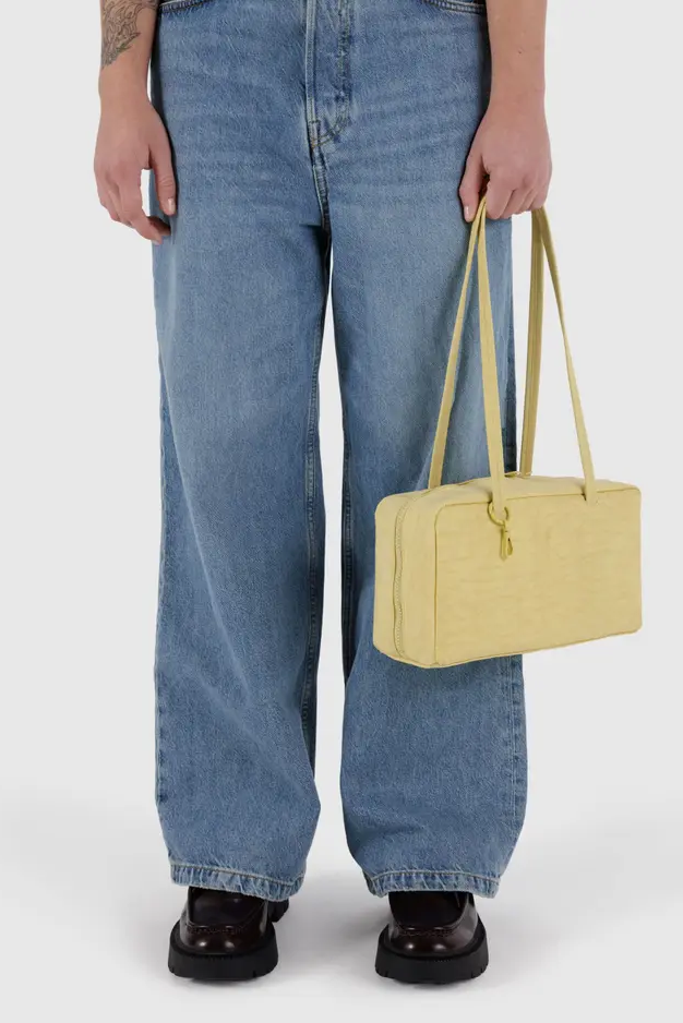 Nylon Bowler Bag, Butter