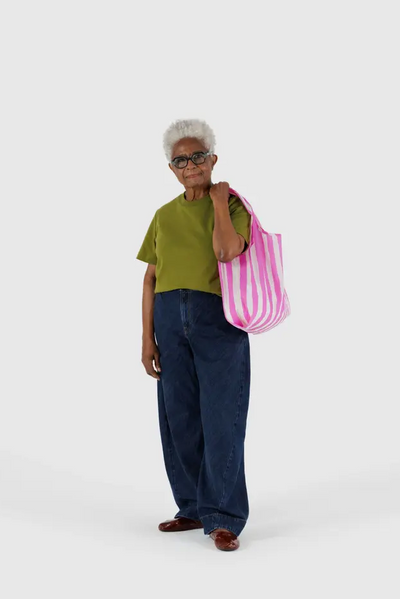 Standard Baggu, Pink Painted Stripe