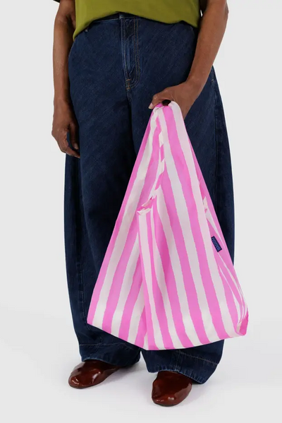 Standard Baggu, Pink Painted Stripe