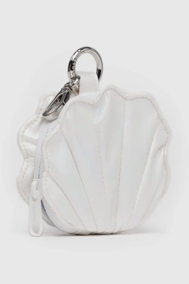 Shell Bag Charm, Pearl Metallic