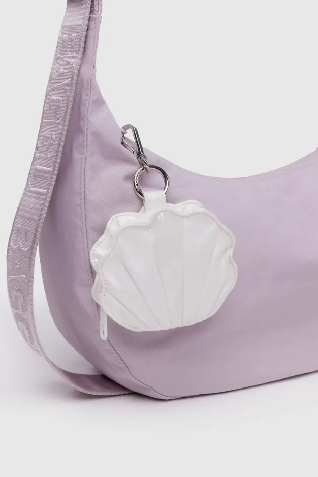 Shell Bag Charm, Pearl Metallic
