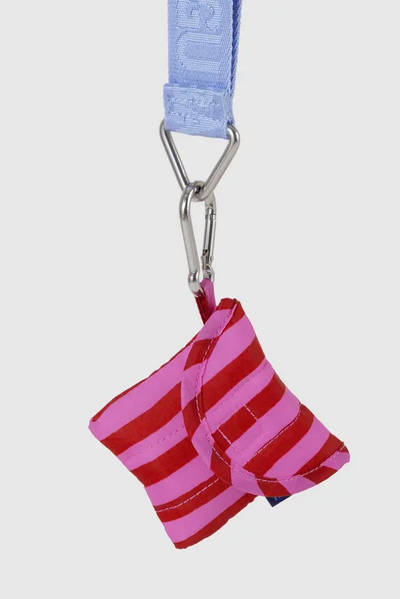 Puffy Airpods Case, Pink & Red Painted Stripe