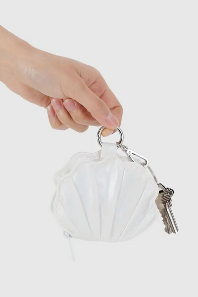Shell Bag Charm, Pearl Metallic