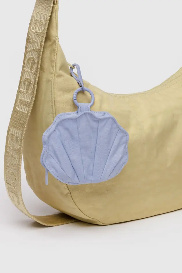 Shell Bag Charm, Lavender Grey