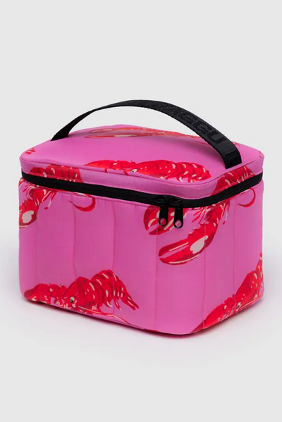 Puffy Lunch Bag, Pink Lobster