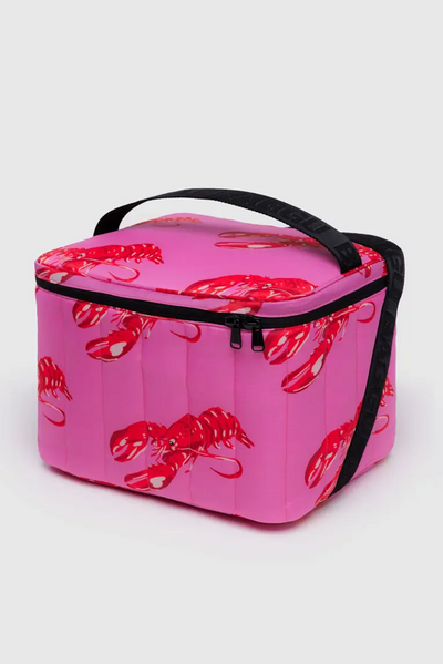 Puffy Cooler Bag, Pink Lobster