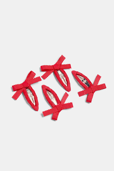 Bow Snap Clips, Cherry