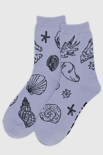 Crew Socks, Light Blue Shells