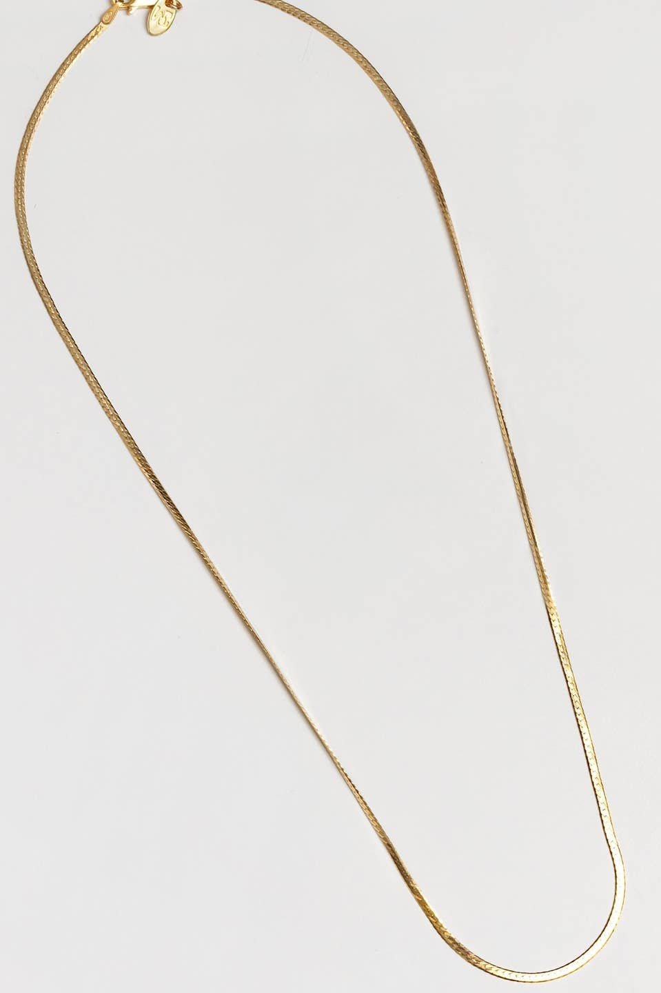 Thin Herringbone Chain, Gold