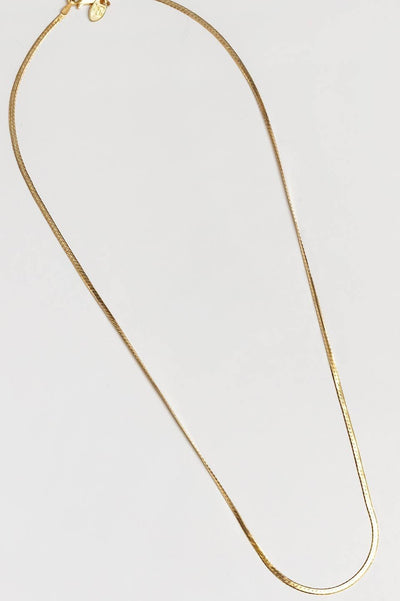 Thin Herringbone Chain, Gold