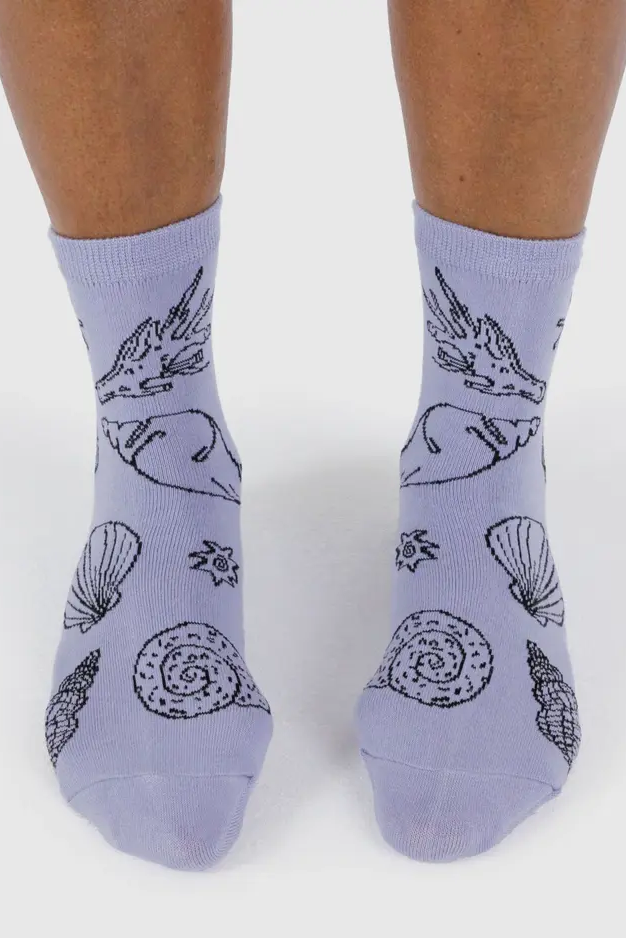 Crew Socks, Light Blue Shells