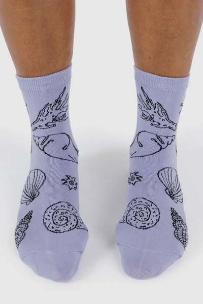 Crew Socks, Light Blue Shells