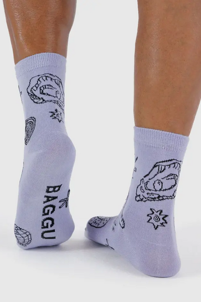 Crew Socks, Light Blue Shells