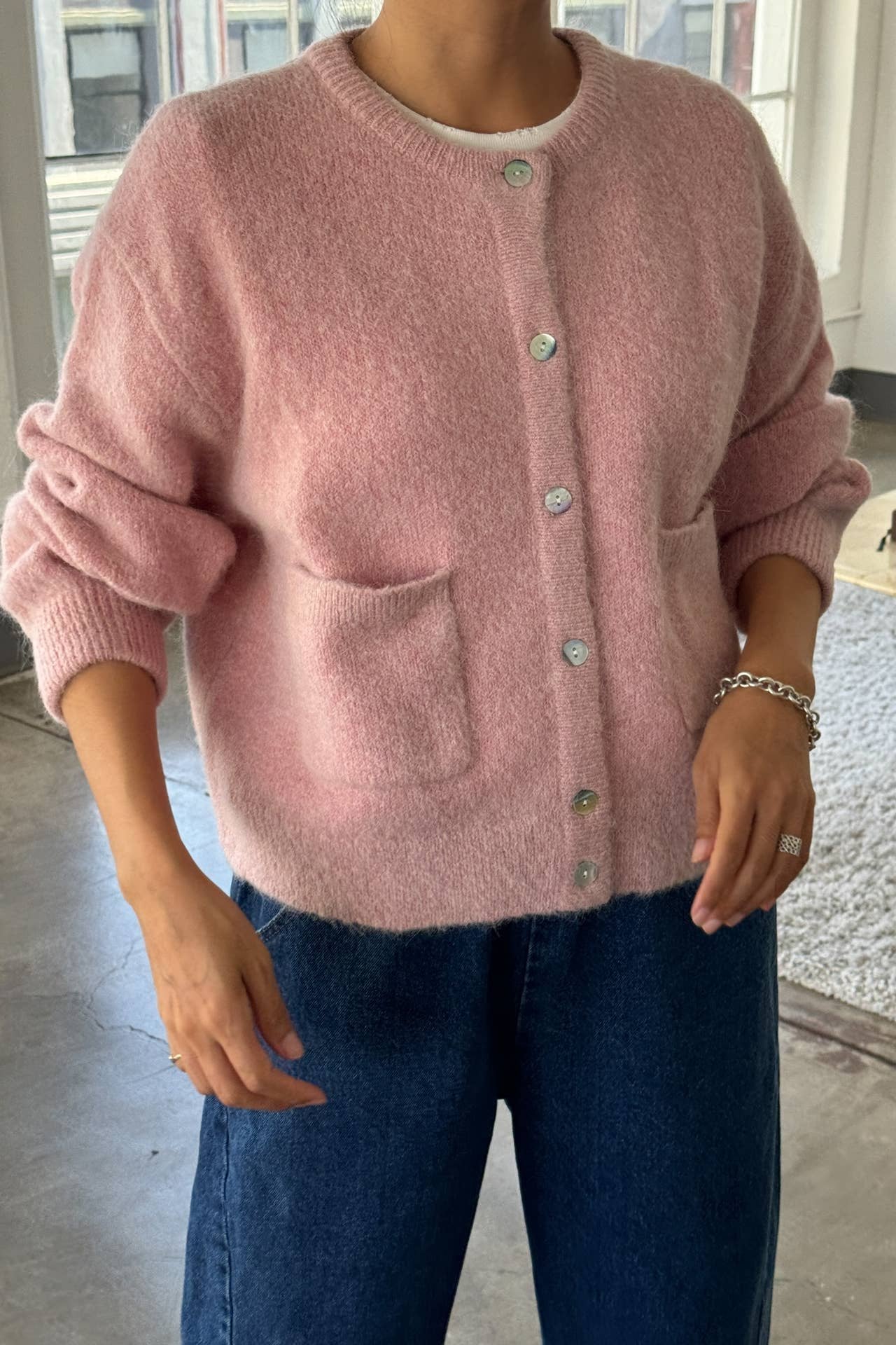 Amelie Cardigan, Pink Rosé