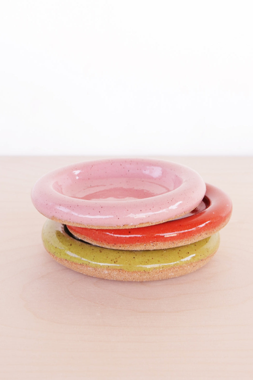 Minimalist Ceramic Trinket Dish, Cherry