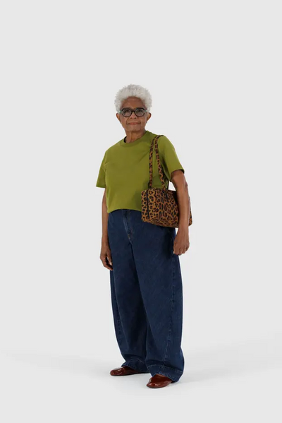 Nylon Bowler Bag, Leopard