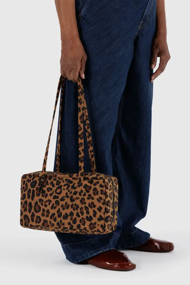 Nylon Bowler Bag, Leopard