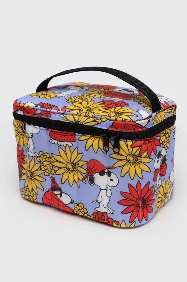 Puffy Lunch Bag, Floral Snoopy