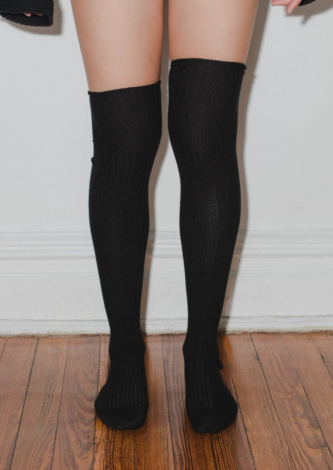 Overknee Socks, Black