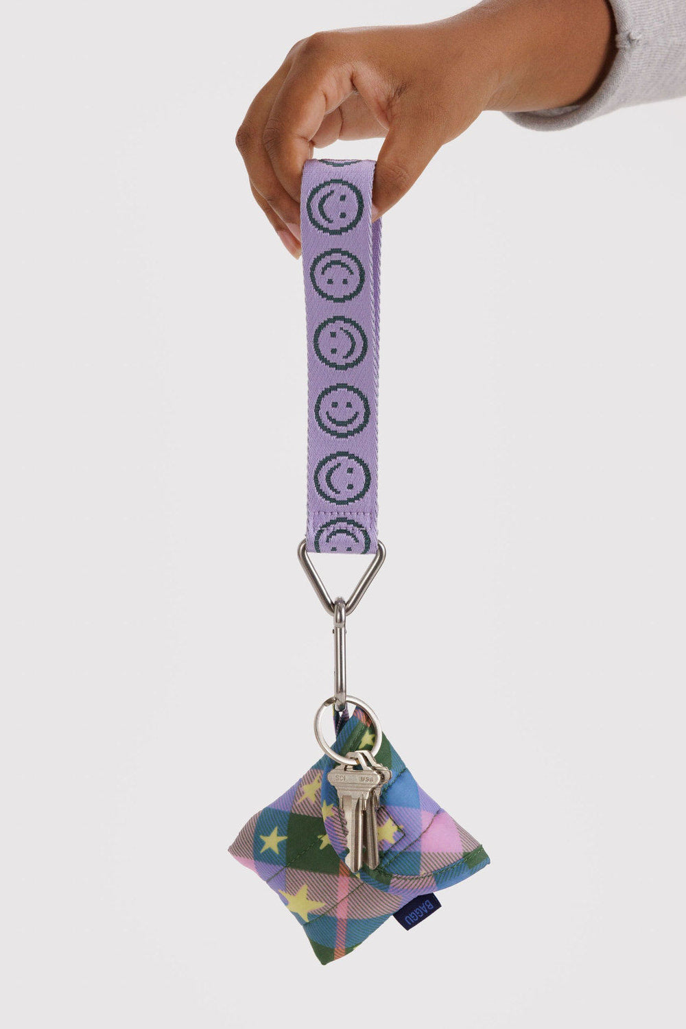 Lilac Happy Logo Keychain