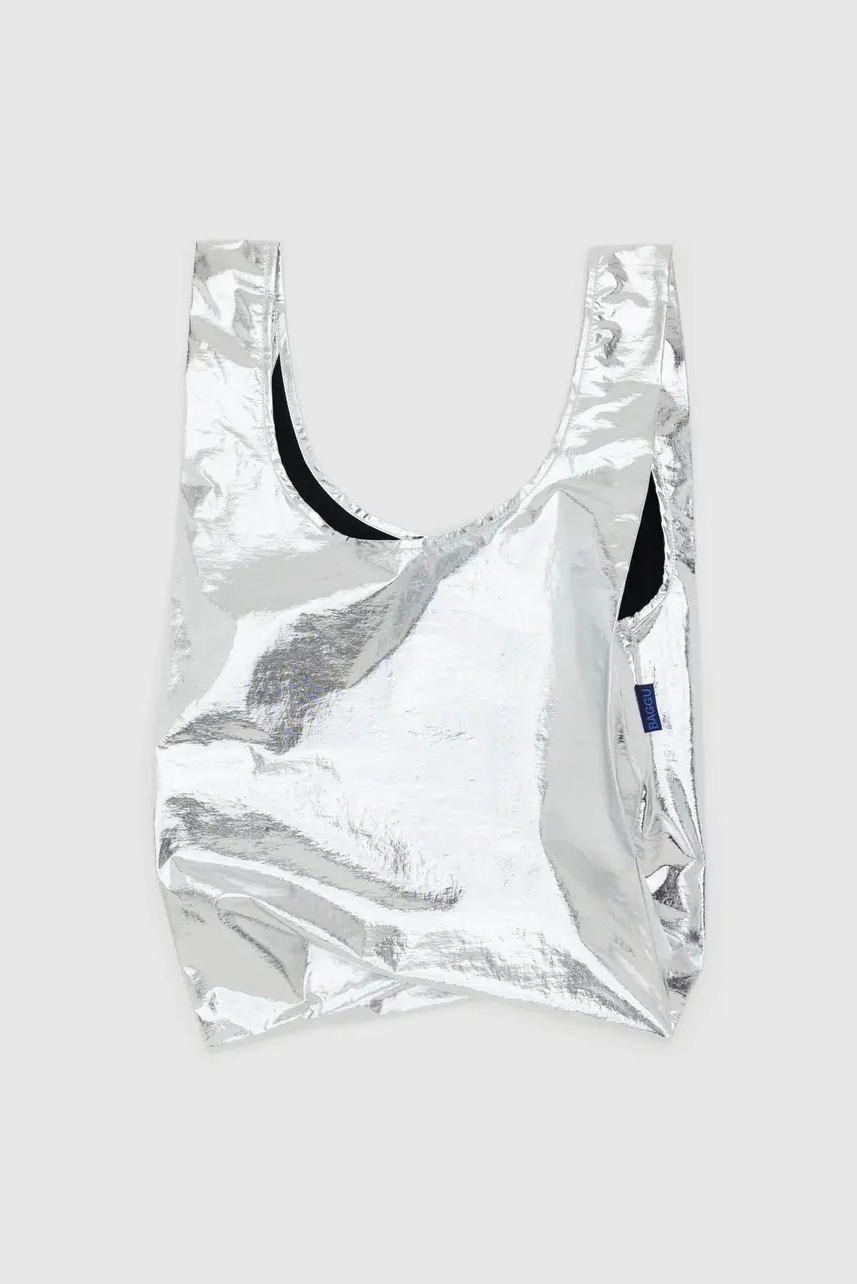 Standard Baggu, Metallic Silver