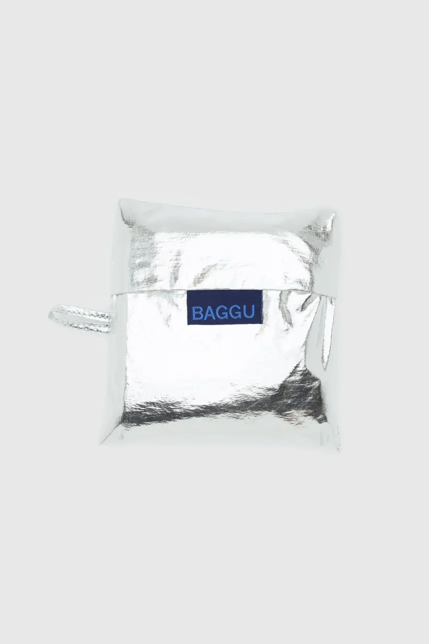 Standard Baggu, Metallic Silver