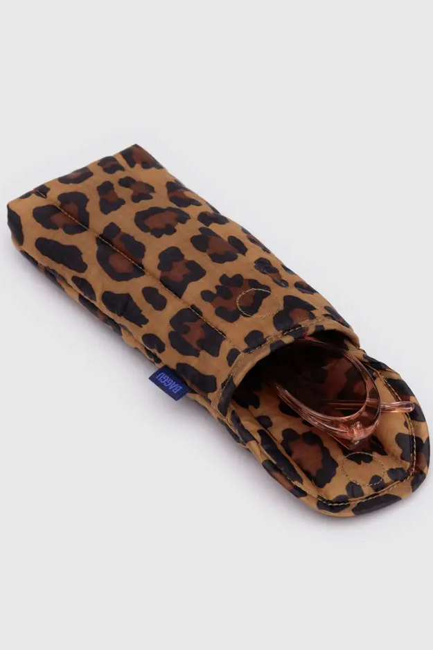 Puffy Glasses Sleeve, Leopard