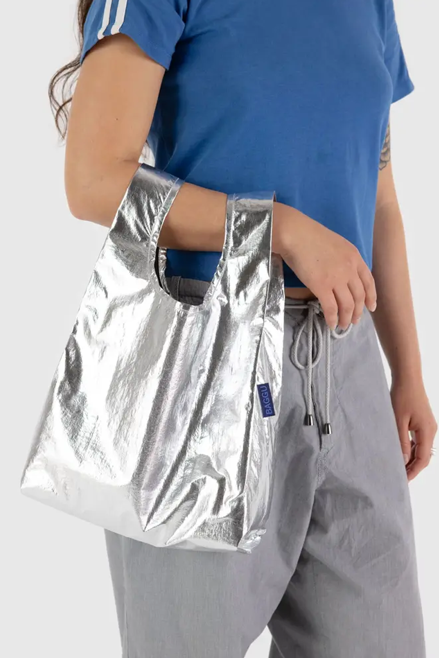 Baby Baggu, Metallic Silver