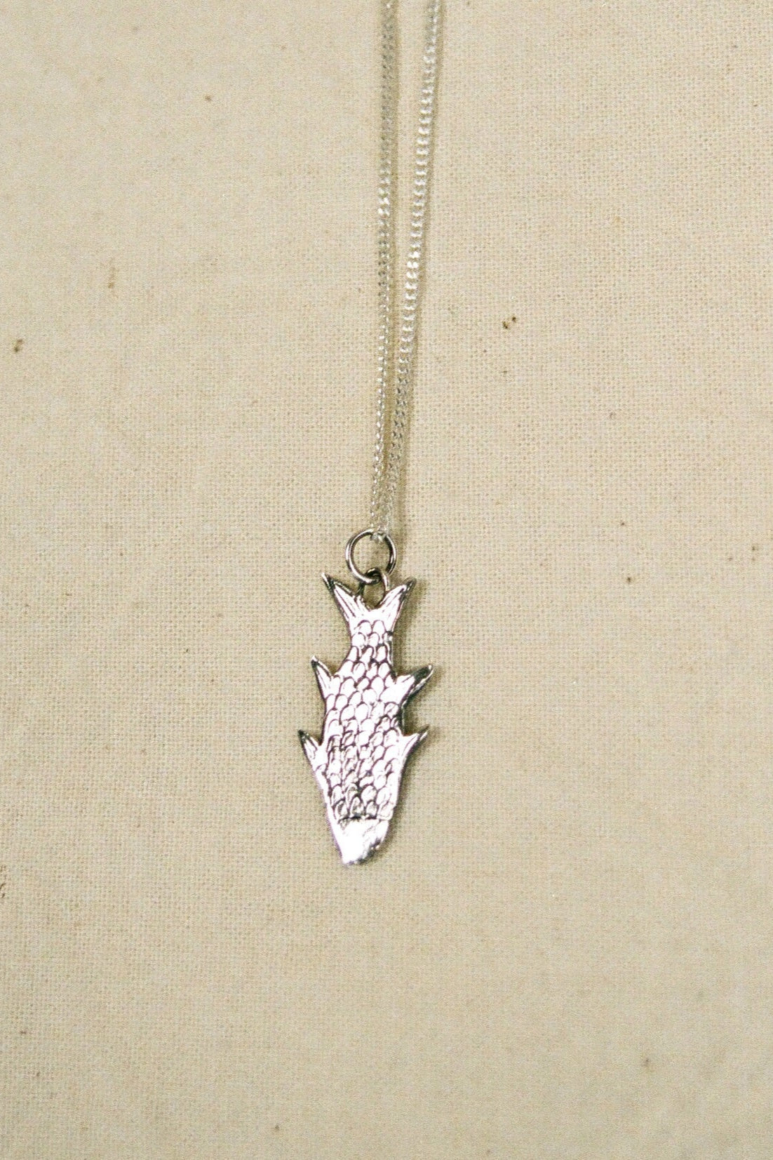 Enki Charm Necklace, Silver