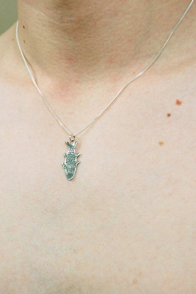 Enki Charm Necklace, Silver