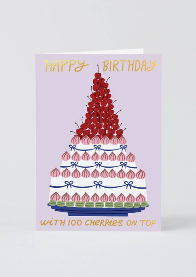 Birthday Cherries Greeting Card