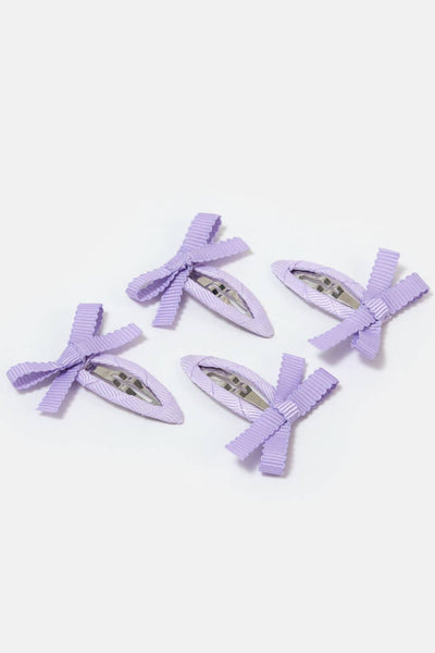 Bow Snap Clips, Lilac