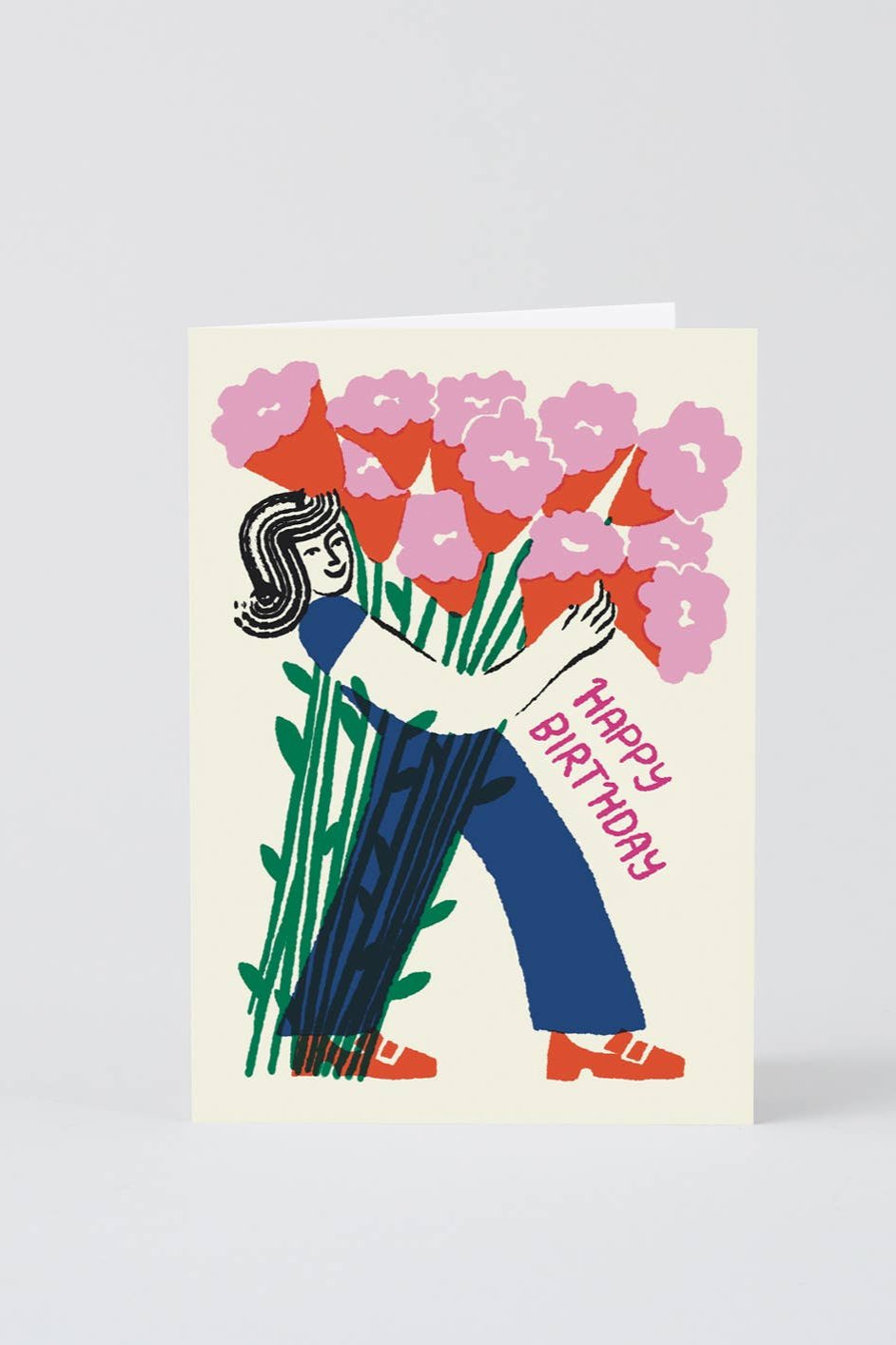 Happy Birthday Flower Bouquet Greeting Card