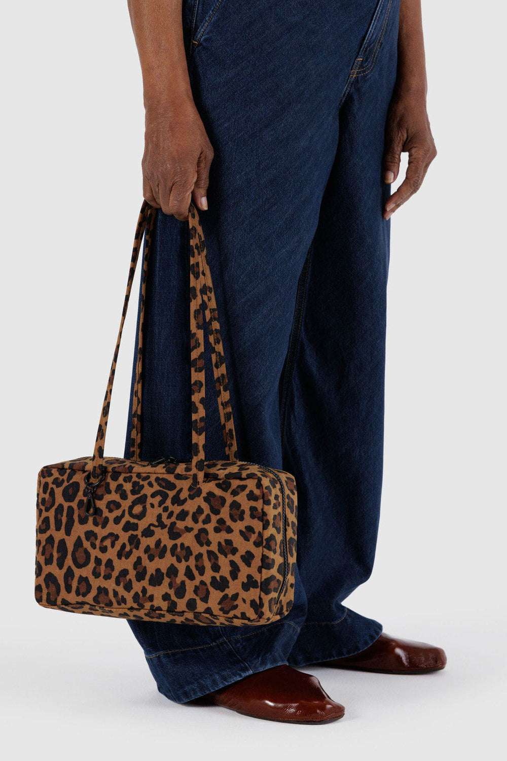Nylon Bowler Bag, Leopard