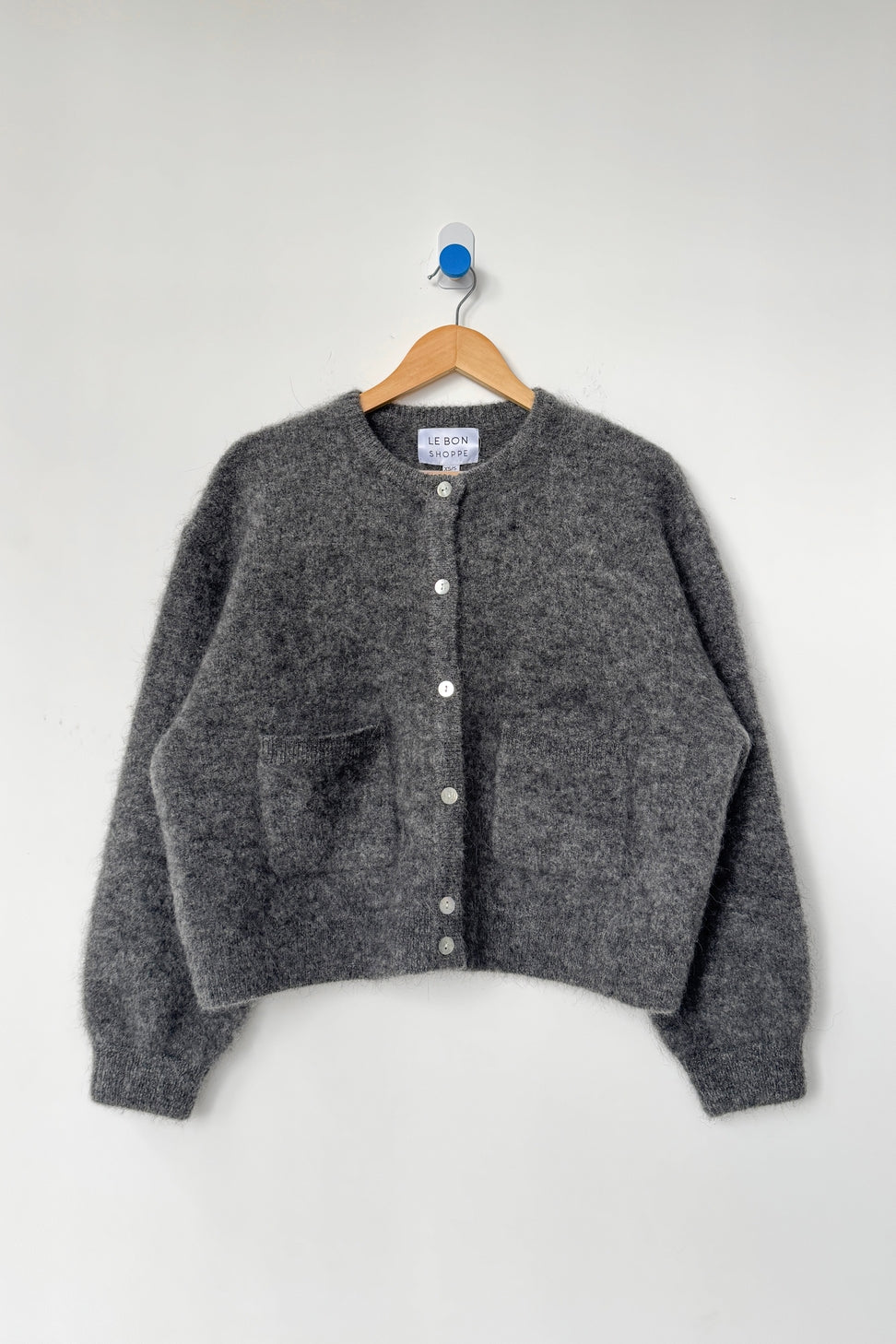 Amelie Alpaca Cardigan, Charcoal