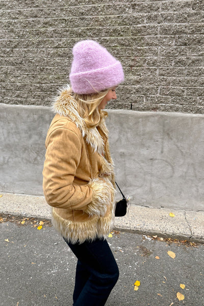 Cloud Mohair Beanie, Orchid