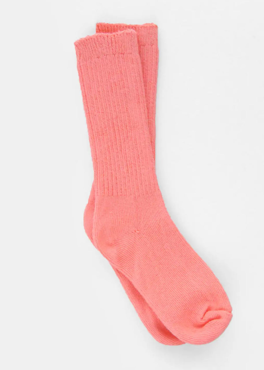 Dyed Cotton Socks, Grapefruit