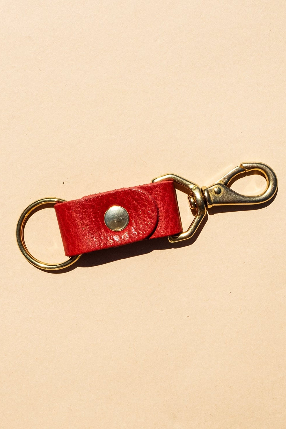 Leather Keychain, Tomato