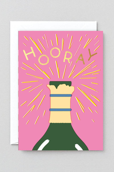 'Hooray Champagne' Greeting Card