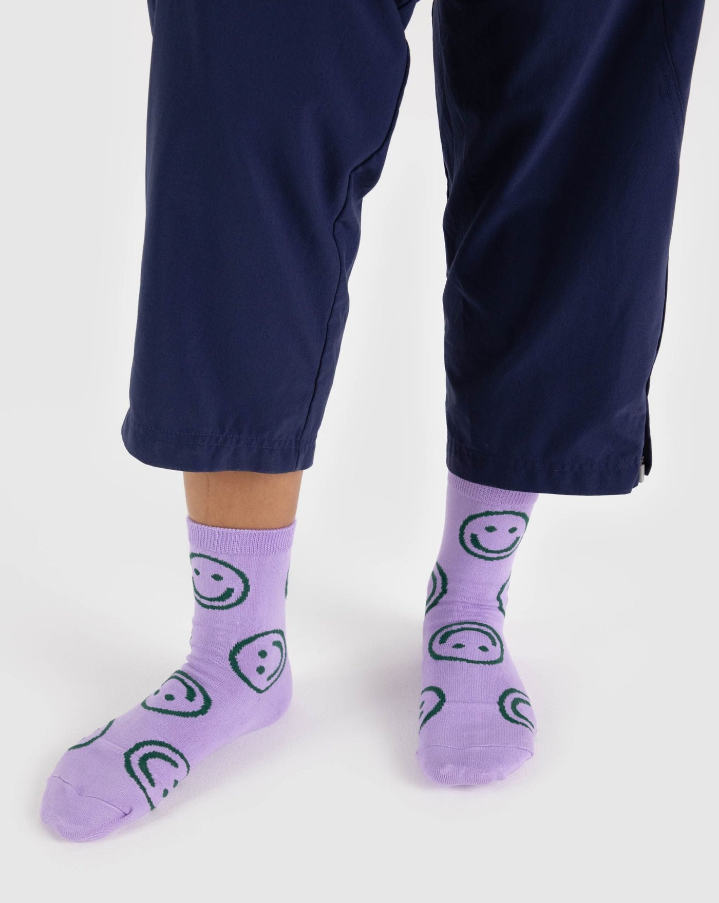 Baggu Crew Sock, Lavender Happy